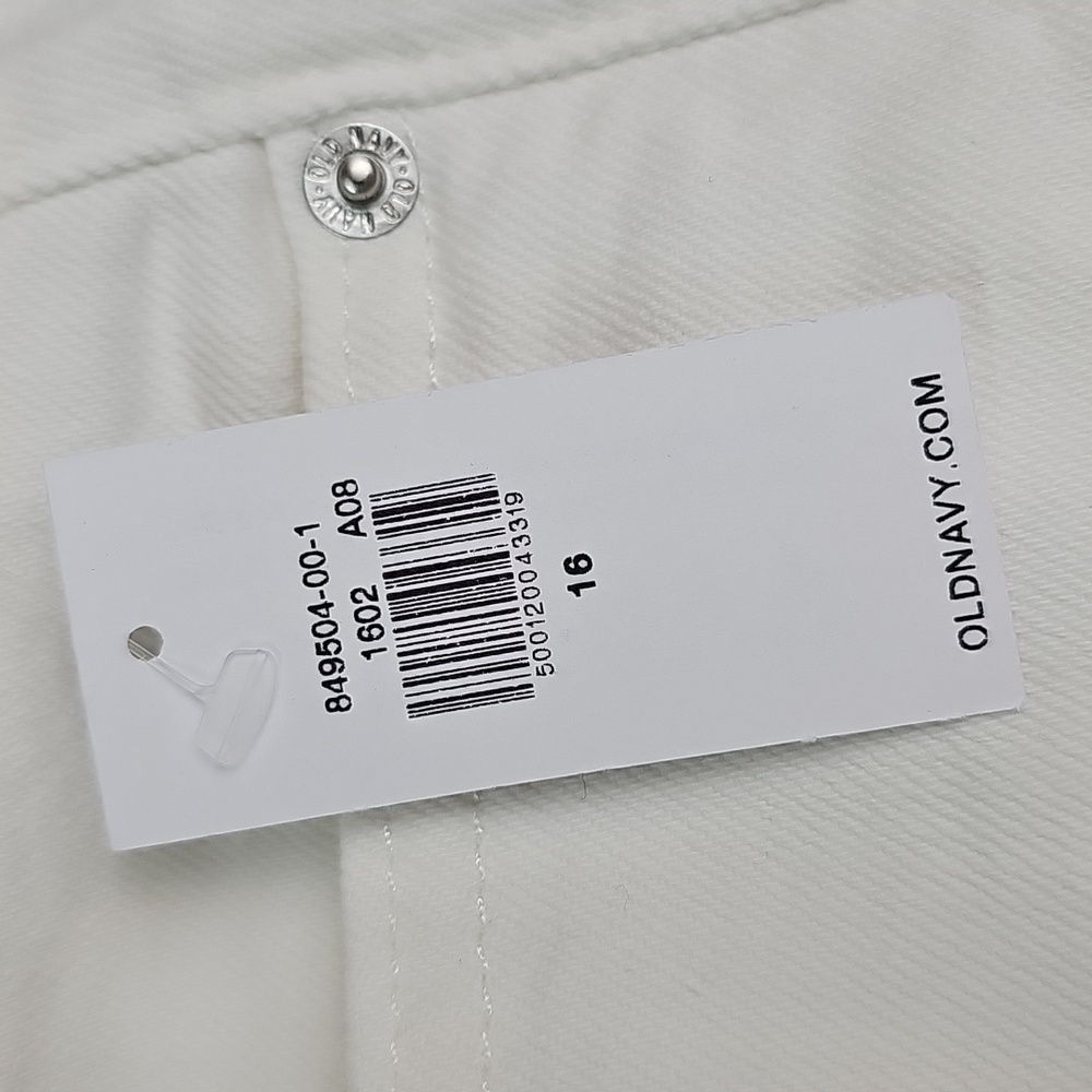 NWT OLD NAVY WHITE CURVY HIGH-RISE O.G. STRAIGHT LEG PANTS - Picture 13 of 13